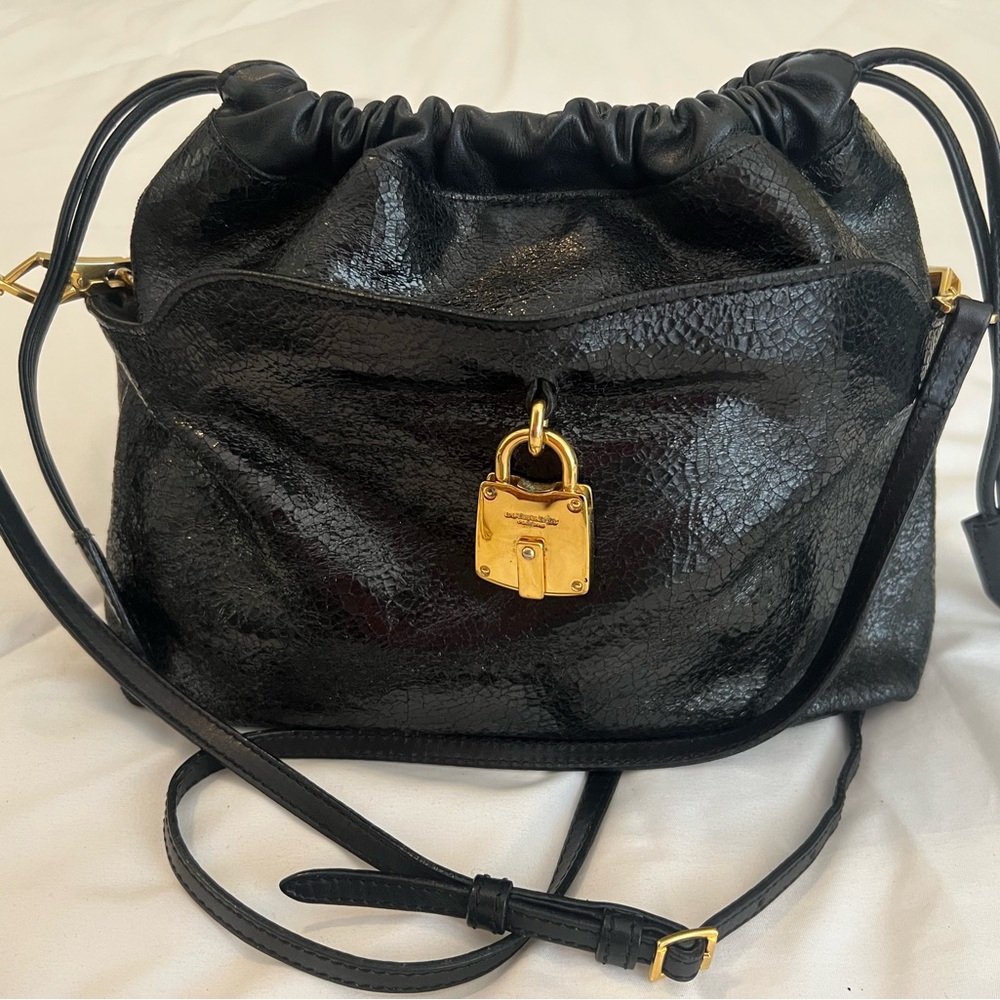 Burberry Black Shoulder Bag with Gold accent